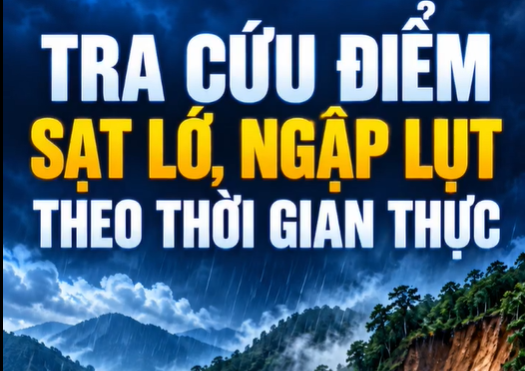 Chủ động tra cứu điểm sạt lở, ngập lụt theo thời gian thực